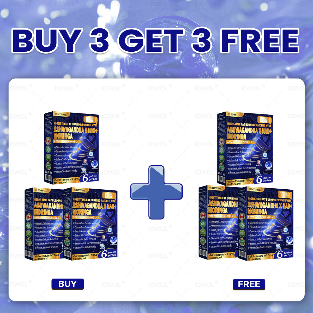 IOWOL ® NIGHT-TIME FAT BURNING PATCHES! ZERO PILLS & ZERO WASTE & ZERO STRUGGLE & 100% RESULTS.