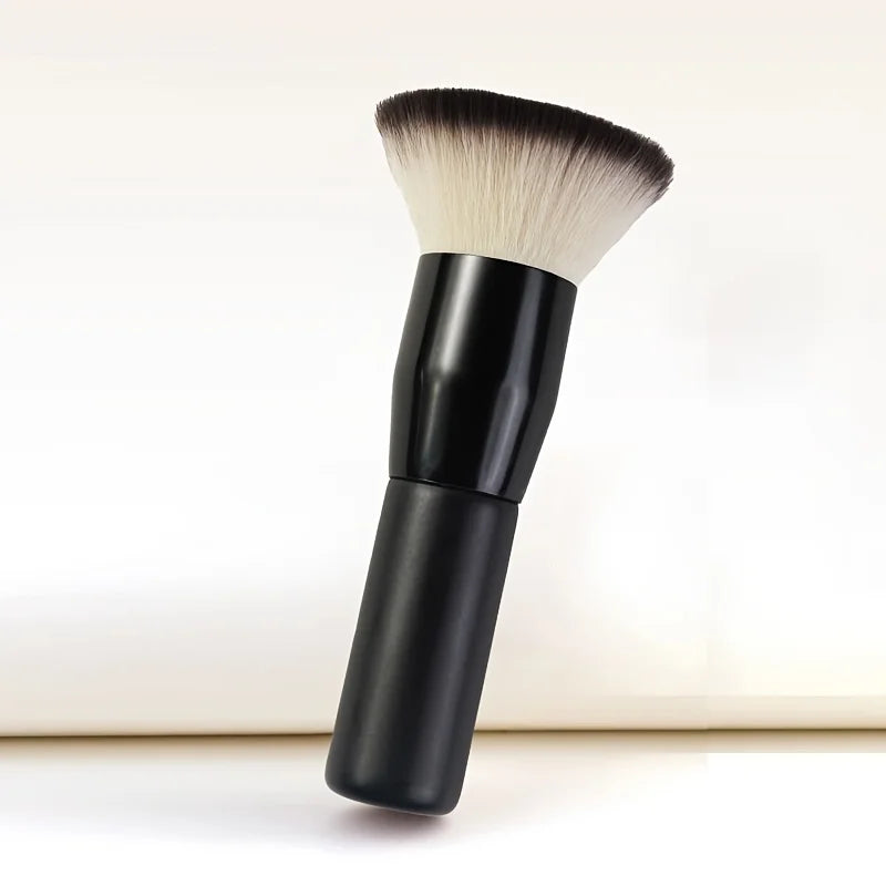 Luxurious Walnut Makeup Brush Professional Flat Top Foundation Brush for Blending Powder Liquid, Cream & Powder Foundation, Flaw