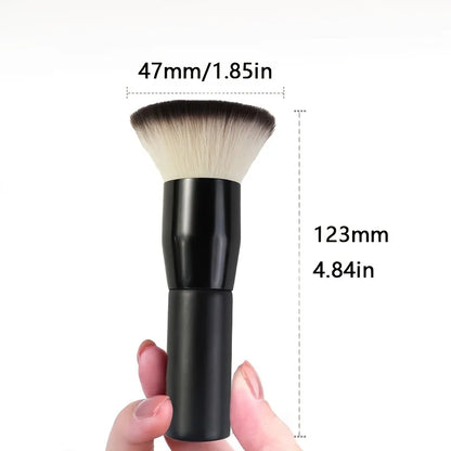 Luxurious Walnut Makeup Brush Professional Flat Top Foundation Brush for Blending Powder Liquid, Cream & Powder Foundation, Flaw