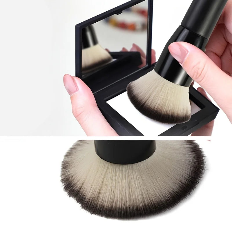 Luxurious Walnut Makeup Brush Professional Flat Top Foundation Brush for Blending Powder Liquid, Cream & Powder Foundation, Flaw