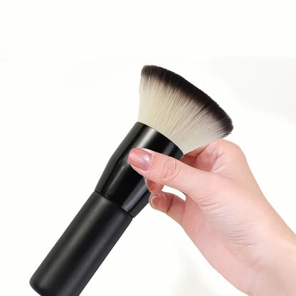 Luxurious Walnut Makeup Brush Professional Flat Top Foundation Brush for Blending Powder Liquid, Cream & Powder Foundation, Flaw