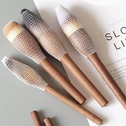 Walnut Wood Handle Makeup Brush Loose Powder Foundation Blush Contour Brushes Super Soft High Density Makeup Tools Brushes