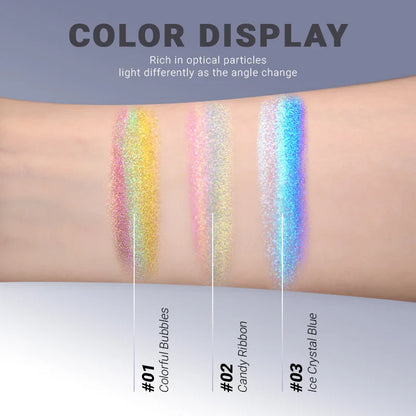 CHARMACY Chameleon Rainbow Eyeshadow New 5 Colors Shimmer Multichrome Long-lasting Eye Shadow Cosmetic Makeup for Women