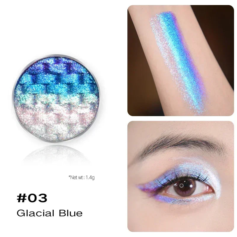 CHARMACY Chameleon Rainbow Eyeshadow New 5 Colors Shimmer Multichrome Long-lasting Eye Shadow Cosmetic Makeup for Women
