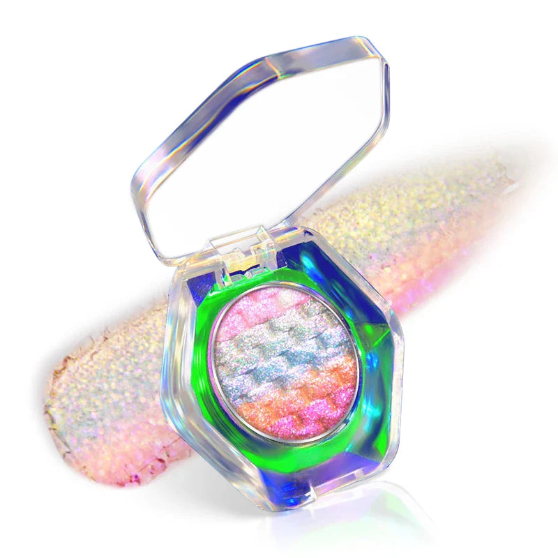 CHARMACY Chameleon Rainbow Eyeshadow New 5 Colors Shimmer Multichrome Long-lasting Eye Shadow Cosmetic Makeup for Women
