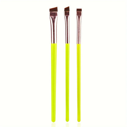 3pcs Makeup Brush Set,Blade eyeliner brush fine oblique head eyebrow brush outline eyeliner ultra-thin eye shadow brush makeup b